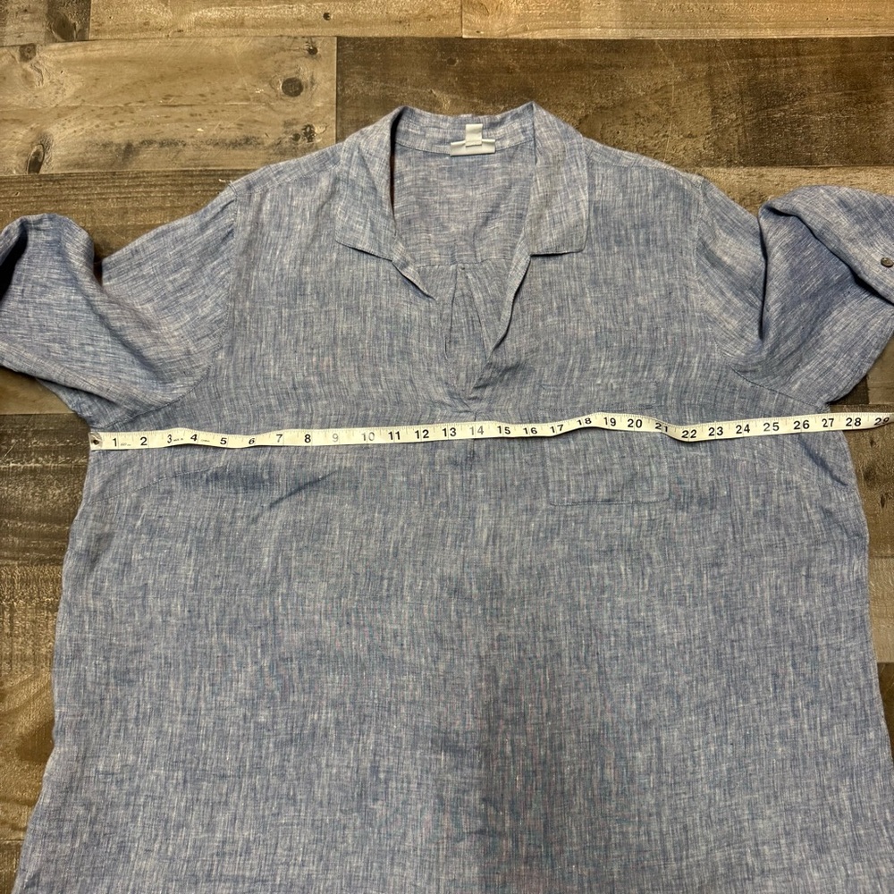 J. Jill Love Linen Popover Top Sz 2x - Picture 8 of 11